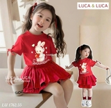 Set váy đỏ thỏ Luca