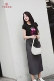 AP202 - Áo cotton vai chờm in quả cherry