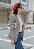 Mille feuile checked blazer