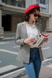 Mille feuile checked blazer