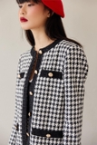 Áo khoác tweed hoạ tiết houndstood Harley WALENTY