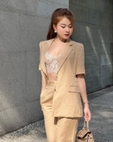 Chouquettle linen trousers