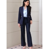 Quần tây nữ dáng đứng màu navy WALENTY