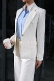 Áo Blazer Trắng 1 khuy kim loại WALENTY