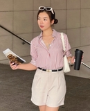 Basic Red Striped Shirt