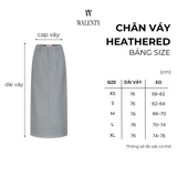 Chân váy chữ A form dài màu xám WALENTY