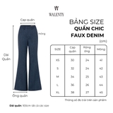 Quần đứng loe giả denim WALENTY