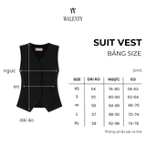 Áo Suitvest (Gile) vải tafta nâu WALENTY