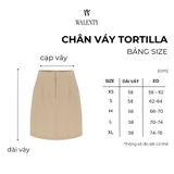 Chân váy chữ A màu beige Tortilla WALENTY