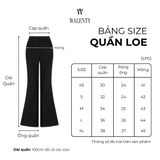 Quần tây nữ dáng loe màu đen WALENTY