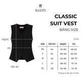 Áo gilê classic các màu WALENTY