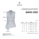 Áo Gile Vest Nữ Linor Chiết Eo Vạt Lệch Vải Bố Ánh Kim Tuyến Thiết Kế Cao Cấp Sang Chảnh WALENTY