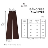 Quần Công Sở Nữ Vera Dáng Suông Vạt Xéo Màu Nâu WALENTY