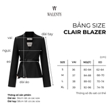 Áo Blazer Clair dáng ôm xoè, phối đai lưng lụa