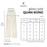 Quần đứng màu kem sọc vaỉ vân xương cá WALENTY