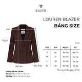 Áo Blazer Nữ Công Sở Màu Nâu 6 Khuy Dáng Suông WALENTY