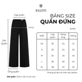 Quần đứng đen sọc chất vải vân xương cá WALENTY