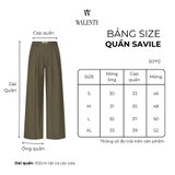 Quần Nữ Công Sở Savile Dáng Suông Xanh Olive WALENTY