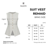 Áo SuitVest dáng dài nhiều màu Remaid WALENTY