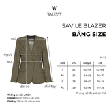 Áo Vest Nữ Savile Chiết Eo Xanh Olive Công Sở WALENTY