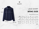Áo sơ mi xếp ly ngực Lace