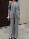 Set vest xám 3 mảnh Blazer Gile và quần đứng Rebecca WALENTY (tách lẻ)