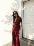 Áo Blazer Nữ Rissa Ngắn Tay Kẻ Sọc