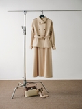 Áo Khoác Trench Coat Nữ Chelsea Dáng Lửng Kèm Đai Màu Be Công Sở WALENTY