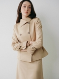 Áo Khoác Trench Coat Nữ Chelsea Dáng Lửng Kèm Đai Màu Be Công Sở WALENTY