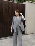 Set vest xám 3 mảnh Blazer Gile và quần đứng Rebecca WALENTY (tách lẻ)