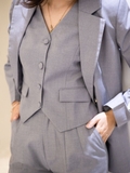 Set vest xám 3 mảnh Blazer Gile và quần đứng Rebecca WALENTY (tách lẻ)