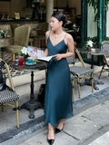 Đầm lụa dây dáng dài Cami WALENTY