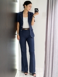 Chic Faux-Denim Blazer