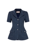 Chic Faux-Denim Blazer