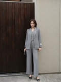 Set vest xám 3 mảnh Blazer Gile và quần đứng Rebecca WALENTY (tách lẻ)