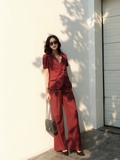 Áo Blazer Nữ Rissa Ngắn Tay Kẻ Sọc