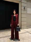 Áo Blazer Công Sở Nữ Ember Chiết Eo Kiểu Cà Vạt