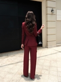 Áo Blazer Công Sở Nữ Ember Chiết Eo Kiểu Cà Vạt