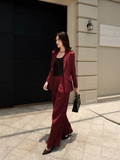 Áo Blazer Công Sở Nữ Ember Chiết Eo Kiểu Cà Vạt