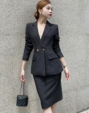 Chân váy bút chì đen - Cotton