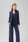 Blazer Sọc Xanh Navy