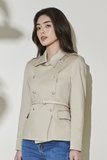 Short Kakhi Trench Coat