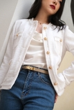 Leilani White Tweed Jacket