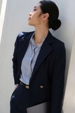Basic Blue Striped Shirt