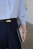 Basic Blue Striped Shirt