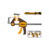 Kẹp Nhanh 450mm(18 inch) INGCO HQBC01603