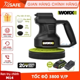 Máy chà nhám không chổi than dùng pin 20V WORX WU858.9 đường kính 180mm
