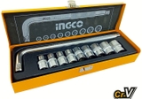 Bộ 10 đầu tuýp 1/2 inch tay vặn chữ L Ingco HKTS12101