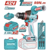 Máy Khoan Búa Không Chổi Than Dùng Pin 42V Total TIDLI429982