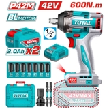 Máy Siết Buloong Không Chổi Than Dùng Pin 42V Total TIWLI42602